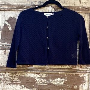 Maggie Sweet Cropped Knit Cardigan, Size M